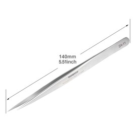 Precision Tweezers, Stainless Steel Pointed Tweezers for Craft, Electronics, Soldering, Medical and Experimental Work, Jewelry-Making, Non-Magnetic Industrial Tweezers by TOWOT