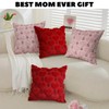 OECTVD Mothers Day Pillow Covers 18x18 Best Mom Ever Embroidered