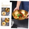 KICHOUSE Elegant 304 Stainless Steel Salad Bowl Mix Serve Fruit
