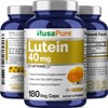 NusasPure Lutein 40mg 180 Veggie Capsules (Non-GMO, Vegan)