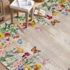 Artoid Mode Wood Flowers Butterfly Spring Area Rug, Summer Home