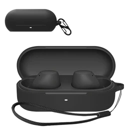 For Sony WF-C510 Case, HVUYAL, Equipped with Anti-Lost Hook, Lightweight, Scratch-Resistant, Anti-Scratch, Dustproof, Scratch-Resistant, Soft Silica Gel Sports Cool Design, Impact Absorption, Slim,