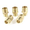 5 Pcs 1/4"PT to 1/8"PT Male Thread Brass Straight Pipe