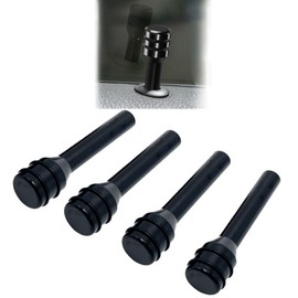 4 Pcs Car Door Lock Knobs, Universal Door Lift Bolt Auto Inner Door Pull Pins Aluminum Alloy Door Lock Pin Cover Modification Door Lock Bolt Pin Cover for Cars, Trucks (Black)