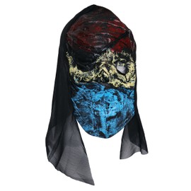 Zombie Rubber Face Mask Blue Mummy