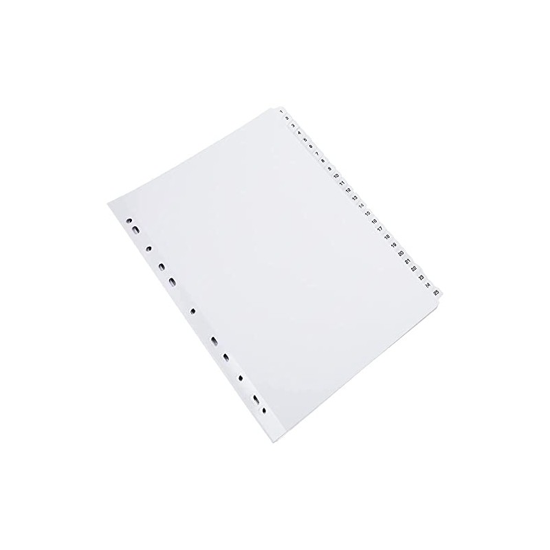Q-Connect 1-50 Index Multi-Punched Reinforced Board Clear Tab A4 White
