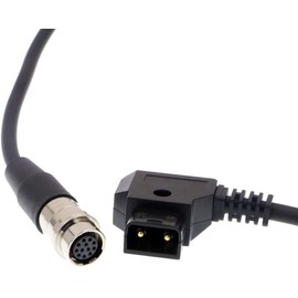 Alvin's Cables 12 Pin Hirose Power Cable for B4 2/3" Fujinon Canon Nikon Lens 12 Pin Female to D Tap Male Coiled Power Cord