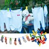 Pack of 50 Colourful Sock Clips for Washing Machine and