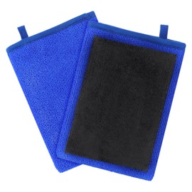 Quilax 2 Pack Clay Mitt Auto Detailing, Fine Grade Alternative Microfiber Car Clay Mitt, Clays Towel for Car Cleaning Detailing Polishing (Blue)