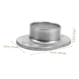 Gadpiparty 6pcs Zinc Steel Round Tube Base Deck Railing Bracket Floor Flange Supports for Tubes Durable Resistant Guardrail Accessories for Outdoor Fence Stability