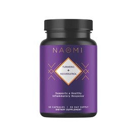 NAOMI Turmeric + Resveratrol 1000mg - Supports Healthy Inflammatory Response, Joint Comfort & Cardiovascular Wellness - 95% Curcuminoids, BioPerine® E
