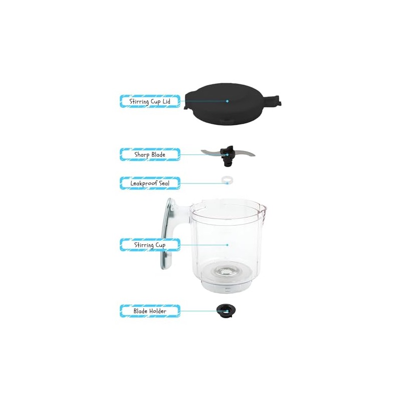 Replacement Stirring Cup & Blade with Steaming Basket for EVLA'S