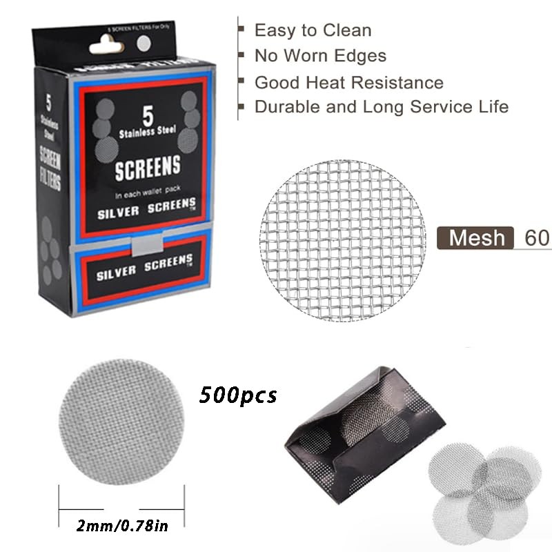 Pack of 500 20 mm Smoke Filter, Pipe Filter, Steel