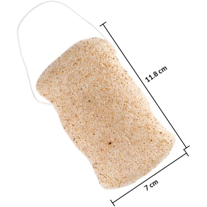 Healvian Esponja Facial de Konjac Beige para Limpieza Profunda y