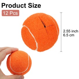 sourcing map 12 Pcs Precut Walkers Tennis Balls, Universal Precut Glide Ball Walkers Accessories Glides for Furniture Legs and Floor Protection, Orange
