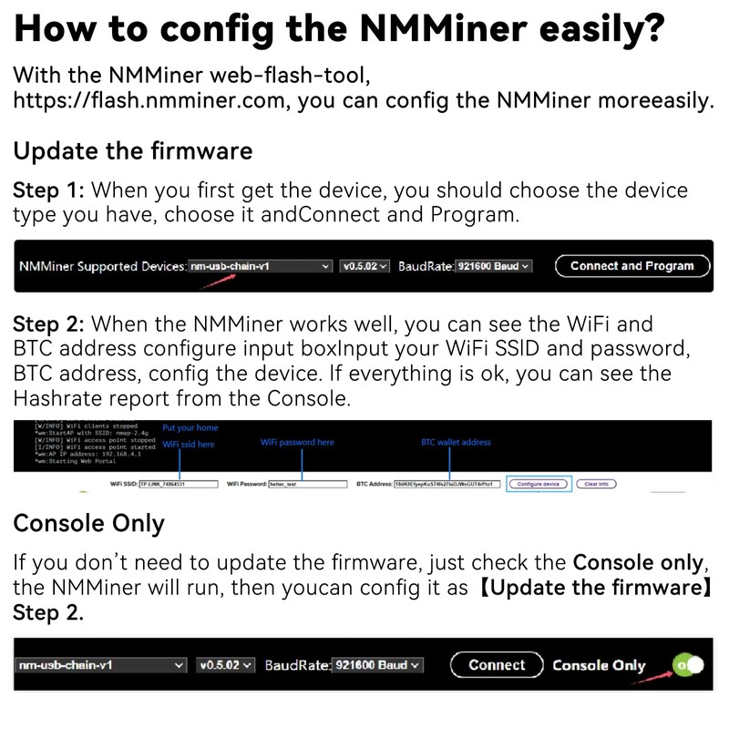 NM USB Chian ESP32 BTC Solo Lottery Miner with Ammeter