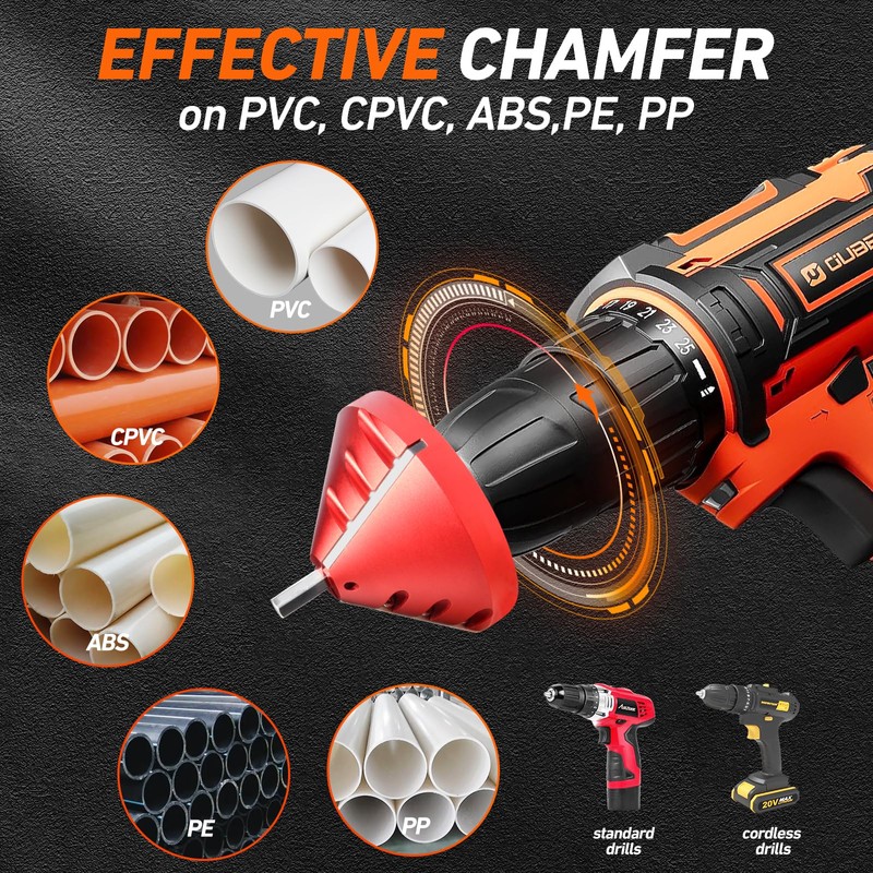 2 in 1 Inner-Outer PVC Deburring Tool, PVC Chamfer Tool,