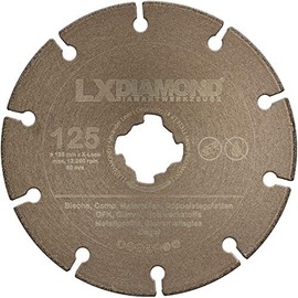 LXDIAMOND Diamond cutting disc 125 mm X-LOCK premium diamond disc for GRP rubber metal profiles safety glass wood sheets universal compatible with Bosch X-Lock angle grinder 125 mm