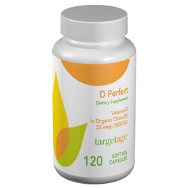 Targetage D Perfect Contains Vitamin D3, in The Form of Cholecalciferol, and Organic Olive Oil.