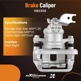 maXpeedingrods Rear Right Disc Brake Caliper Assembly With Bracket 19B3358 For Honda Accord 2008-2012, For Acura TSX 2009-2014, OEM# 43018TA0A01, 43018TA0A81