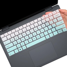 Keyboard Cover for 2024 New Dell inspiron 14 7440 & inspiron 16 7640, dell inspiron Plus 14 16 Laptop Keyboard Skin Protector -OmbreMint