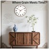 Mabpedo Woodgrain Wall Clock, Silent Non-Ticking Battery Operated Clock 10