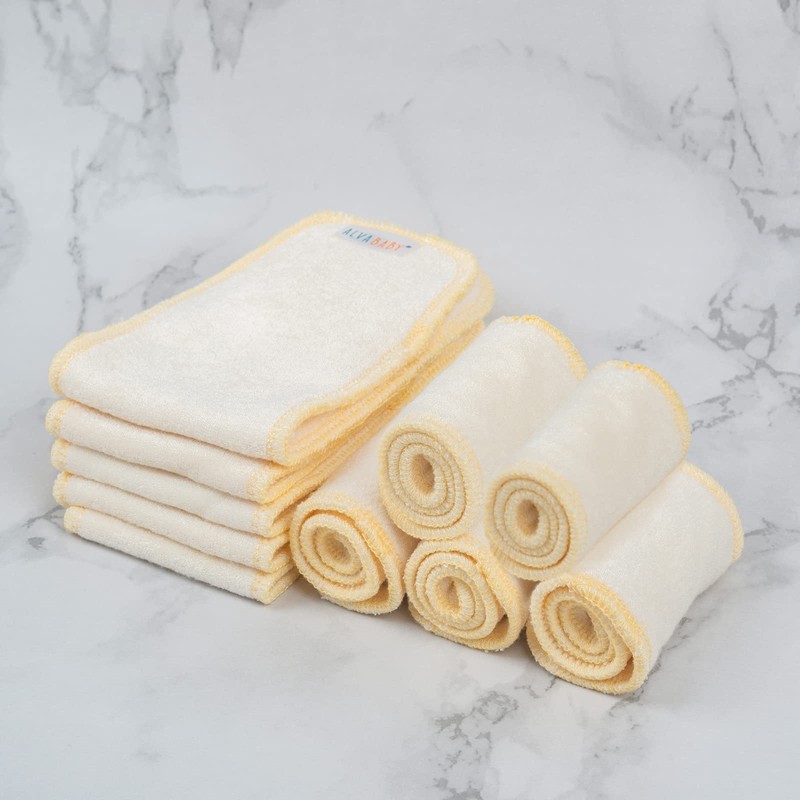 ALVABABY 12PCS Newborn Cloth Diaper Insert,Less Than 12pounds 3 Layers