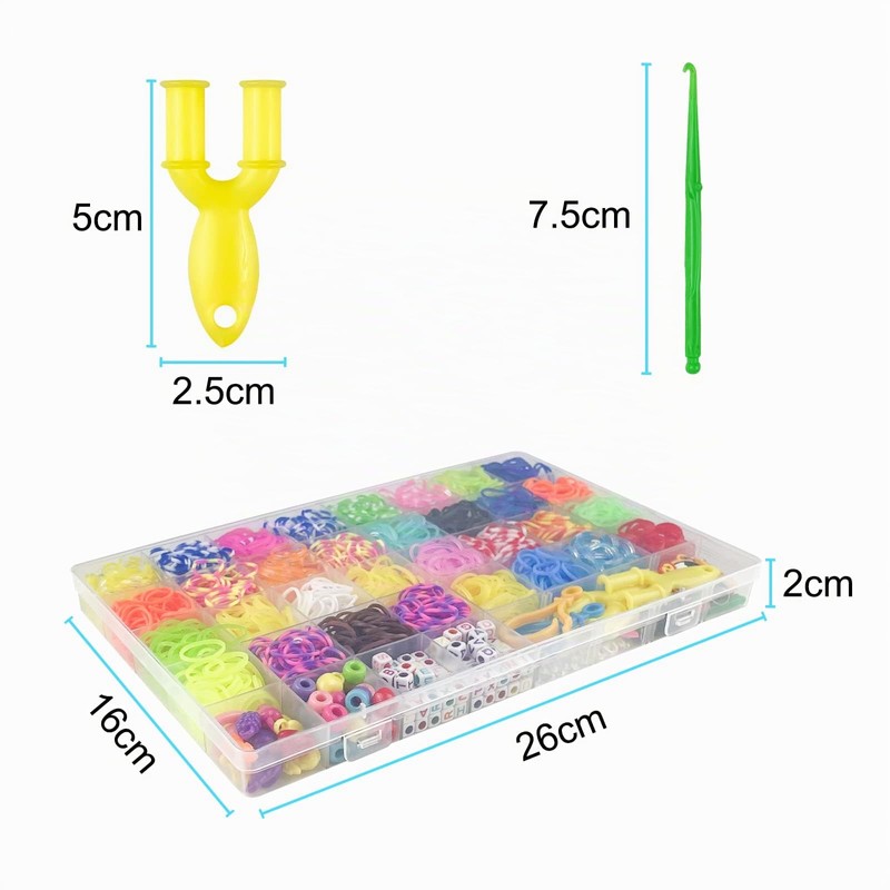 Relota Loom Bands Set, Loom Bands Box Set with 2500