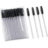 Cepillo Cejas Negro,Desechables Cepillos Pestañas Kit (100PCS) Doble uso para