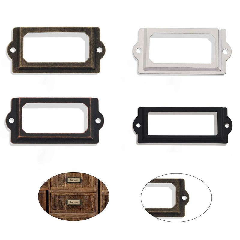 Metal File Cabinet Drawer Tag Labels Holders Shelf Card Holder