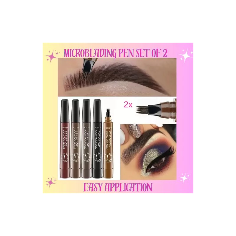 SVMY Microblading Tattoo Eyebrow Ink, Waterproof Marker, 3D Fork Makeup-