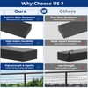 Gyykzz Black Extension Connector for Aluminum Handrail, 120mm x 53mm