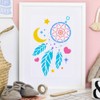FINGERINSPIRE Beautiful Dream Catcher Painting Stencil with Brush 21 x