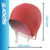 Sporti Bubble Swim Cap with Chin Strap (Red)