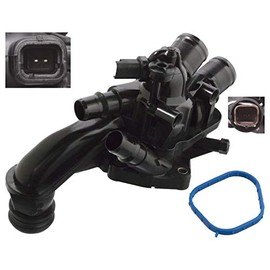 febi bilstein 107657 Thermostat with housing, seal and temperature switch , 1 piece