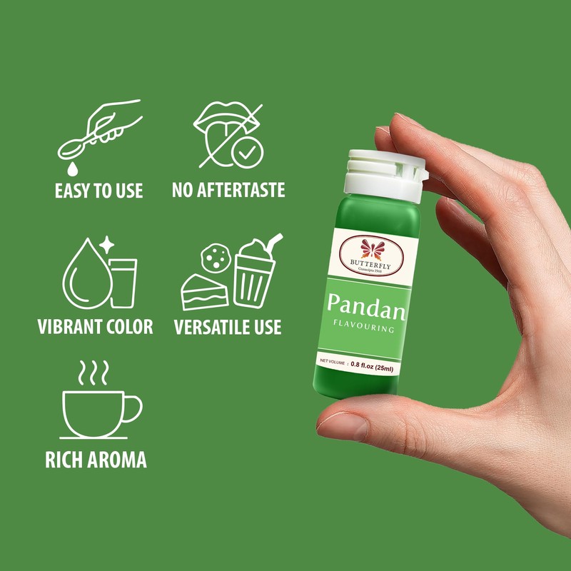 Butterfly Pandan Flavoring Extract 0.8 Oz (25 ml) — Paste-Strength