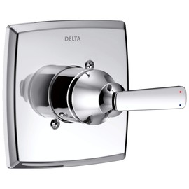 Delta Faucet Ashlyn 14 Series Single-Function Chrome Shower Valve Trim Kit, Shower Handle, Delta Shower Trim Kit, Chrome T14064 (Valve Not Included)