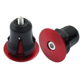 Hitefu Bike Handlebar Plugs with Wrench, Red Bicykle Bar End Caps for Road Bike, MTB, BMX (1 Pair)
