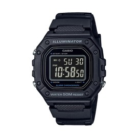 Casio W218H Series Men’s Digital Watch 50M WR 1/100 Second Stopwatch 100 SEC Chronograph LED Backlight Daily Alarm Hourly Time Signal 7 Year Battery