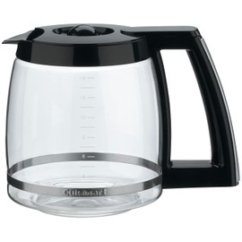 Cuisinart DCC-1200PRC Jarra de vidrio de repuesto, 12 tazas, color negro, Jarra de vidrio, Negro, 14 tazas, 1                                         
