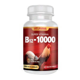 Vitofarma B12 10000 Chickens, Roosters - B 12 Gallos - Vitofarma 100 TABLETS