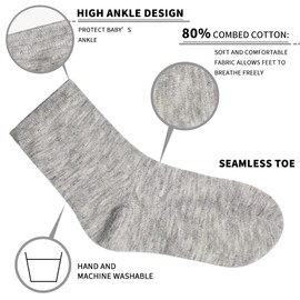 GENTABY Kids Socks,Crew Socks Newborn/Toddler for Children Boys Girls Cozy Athletic Socks, 24pairs，7T-10T