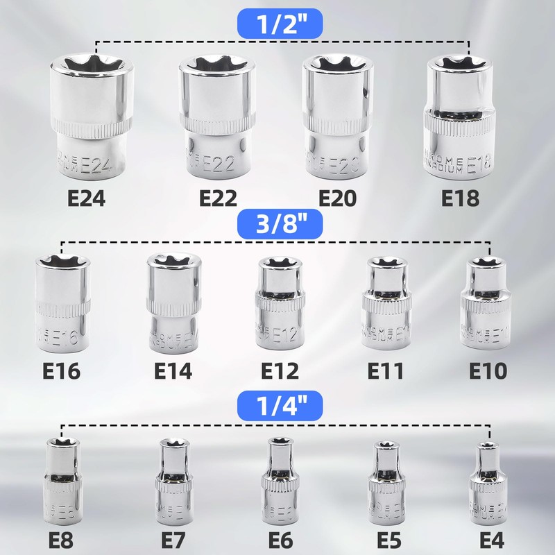 WYYFXY® Torx Socket Set Outer Star Socket Set E Profile