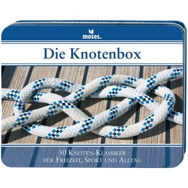 Moses 4006 Knot Box, 50 Classic Knots for Leisure, Sports and Everyday, Including 2 Strings to Practice