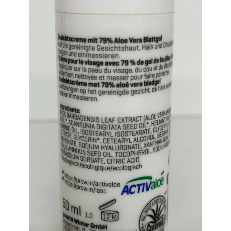 proWIN Aloe Vera Face Cream 50 ml Face Cream