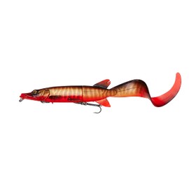 Savage Gear 1 x 17cm 47g 3D Hybrid Pike Slow Sink Red Rubber Bait for Pike Fishing