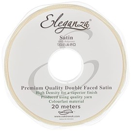 ELEGANZA Double Faced Satin 10mm x 20m Cream No.62