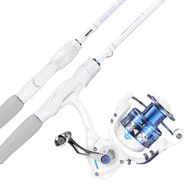 KastKing Centron Lite Spinning Fishing Reel Combo 6'6" ML 2000 Reel,White