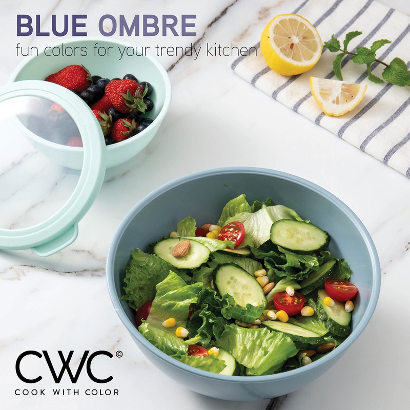 COOK WITH COLOR Mixing Bowls with TPR Lids - 12