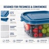 6-Piece Transparent Stackable Food Storage Containers with Blue Measurement Markings